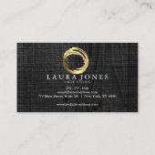 Carte de visite Faux Gold Peint Cercle Designer (Dos)