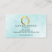 Carte de visite Faux Gold Peint Cercle Designer (Dos)