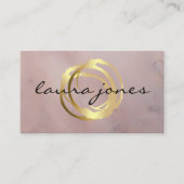 Carte de visite Faux Gold Peint Cercle Designer (Devant)