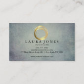 Carte De Visite Faux Gold Peint Cercle Designer (Dos)