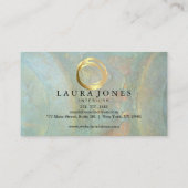 Carte de visite Faux Gold Peint Cercle Designer (Dos)