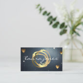 Carte De Visite Faux Gold Peint Cercle Designer (Debout devant)