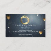 Carte De Visite Faux Gold Peint Cercle Designer (Dos)