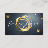 Carte De Visite Faux Gold Peint Cercle Designer (Devant)