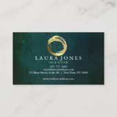 Carte De Visite Faux Gold Peint Cercle Designer (Dos)