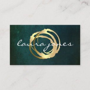 Carte De Visite Faux Gold Peint Cercle Designer