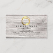 Carte de visite Faux Gold Peint Cercle Designer (Dos)