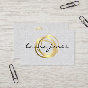 Carte de visite Faux Gold Peint Cercle Designer