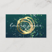 Carte De Visite Faux Gold Peint Cercle Designer (Devant)