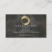 Carte De Visite Faux Gold Peint Cercle Designer (Dos)