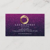 Carte De Visite Faux Gold Peint Cercle Designer (Dos)