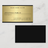 Carte De Visite Faux Gold Personnalisé Moderne Simple Modèle (Devant / Derrière)