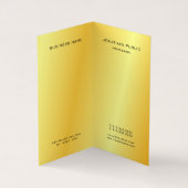 Carte De Visite Faux Gold Professional Élégant Monogramme moderne (Intérieur)