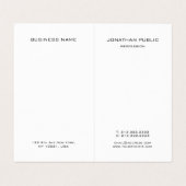 Carte De Visite Faux Gold Professional Élégant Monogramme moderne (Intérieur déplié)