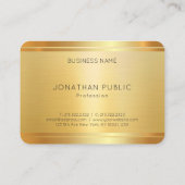 Carte De Visite Faux Gold Professional Modèle moderne (Dos)
