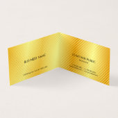 Carte De Visite Faux Gold Professional Moderne Modèle élégant (Intérieur)