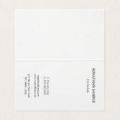 Carte De Visite Faux Gold Professional Moderne Modèle élégant (Intérieur déplié)