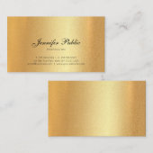 Carte De Visite Faux Gold Script manuscrit Calligraphié Moderne (Devant / Derrière)