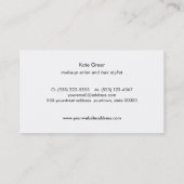 Carte De Visite Faux Gold Sequin Noir et Blanc Striped Beauté (Dos)