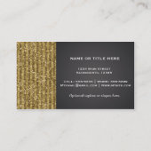 Carte De Visite Faux Gold Sequin Sparkle Glamor Chic Lips Beauté (Dos)