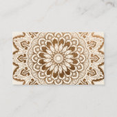 Carte De Visite Faux Gold Shimmer Mandala (Devant)