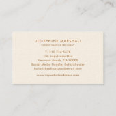 Carte De Visite Faux Gold Shimmer Mandala (Dos)