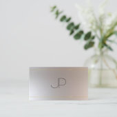 Carte De Visite Faux Gold Silver Moderne Monogram Professional (Debout devant)