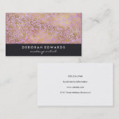Carte De Visite Faux Gold Spectres Carrelage rose (Devant / Derrière)