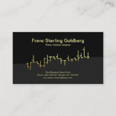 Carte De Visite Faux Gold Stock Exchange Graph Futures Market (Devant)