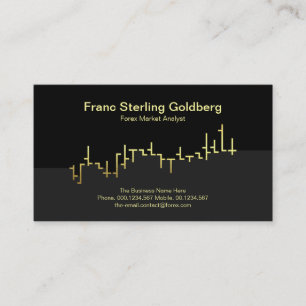 Carte De Visite Faux Gold Stock Exchange Graph Futures Market