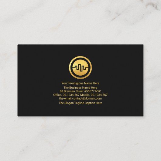 Carte De Visite Faux Gold Stock Graph Futures Trading (Dos)