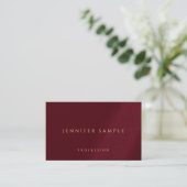 Carte De Visite Faux Gold Texte Luxe Linge Premium (Debout devant)