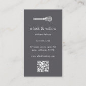 Carte De Visite Faux Gold Whisk | Boulangerie | Chef | Code QR du  (Dos)