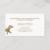 Carte De Visite Faux Golden Yellow Foil ressemble à un marcheur de (Dos)