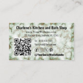 Carte De Visite Faux Green Gold Marble pour la cuisine remodelage  (Dos)