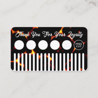 Carte De Visite Faux hair comb looking hair salon loyalty card