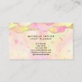 Carte De Visite faux holographe iridescente opal pierre élégant lo (Dos)