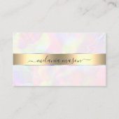 Carte De Visite Faux Holographie & Or Elegant Beauté Girly (Devant)