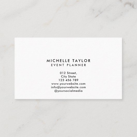 Carte De Visite faux holographique iridescente opal pierre élégant (Dos)