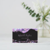 Carte De Visite faux holographique iridescente opal pierre élégant (Debout devant)