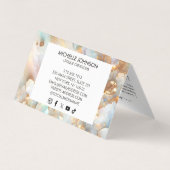 Carte De Visite Faux Holographique Opal Moonstone Gold Butterfly (Dos)