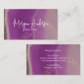 Carte De Visite Faux holographique opal stone Personnalisé (Devant / Derrière)