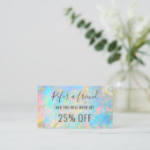 Carte De Visite FAUX holographique opal texture de pierre aiguilla (Debout devant)