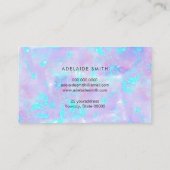 Carte De Visite ・FAUX holographique violet opale pierre (Dos)