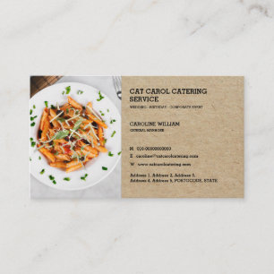 Carte De Visite Faux Kraft Personnalisé Formel Nourriture Entrepri