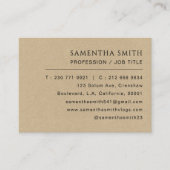 Carte De Visite Faux Kraft Professionnel Code QR Minimal (Devant)