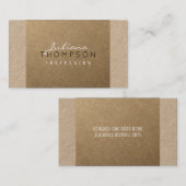 Carte De Visite faux kraft rustique sur kraft véritable (Devant / Derrière)