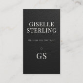 Carte De Visite Faux Leather Modern Accountant Tax Preparer CPA (Devant)