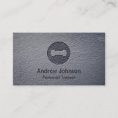 Carte De Visite Faux Letterpress Dumbbell Weights Formateurs de fi (Devant)