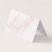 Carte De Visite Faux marbre rose doux (Dos)